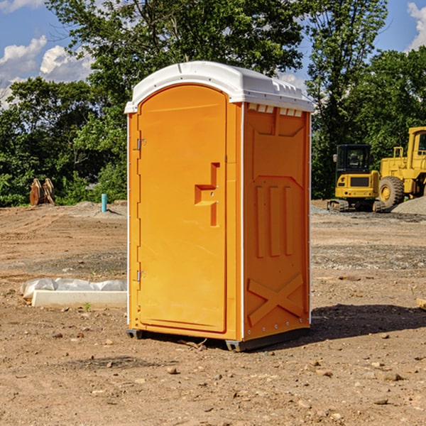 how often are the porta potties cleaned and serviced during a rental period in Saluda County